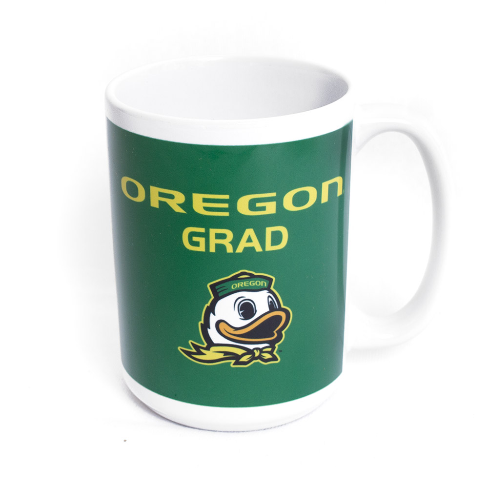 Oregon, MCM Group, White, Traditional Mugs, Ceramic, Home & Auto, Oregon Grad, 15 ounce, 822859